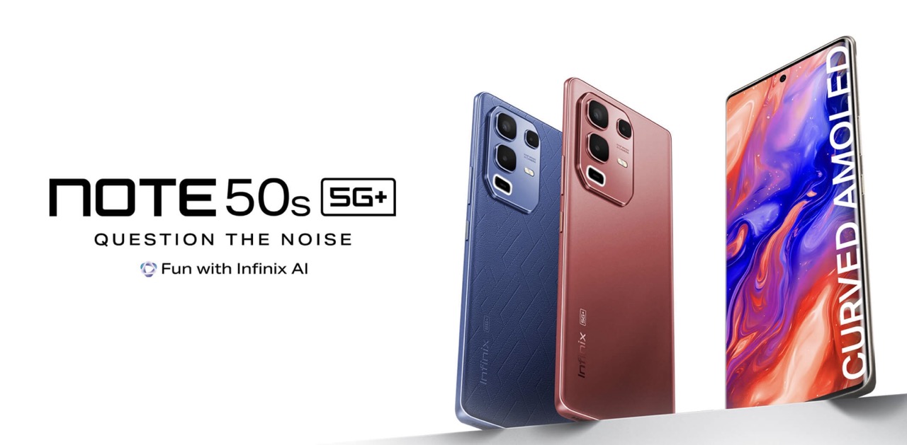 Infinix NOTE 50s 5G+ is an ultra-thin phone with mmWave 5G, Android 15, and a scented back panel.