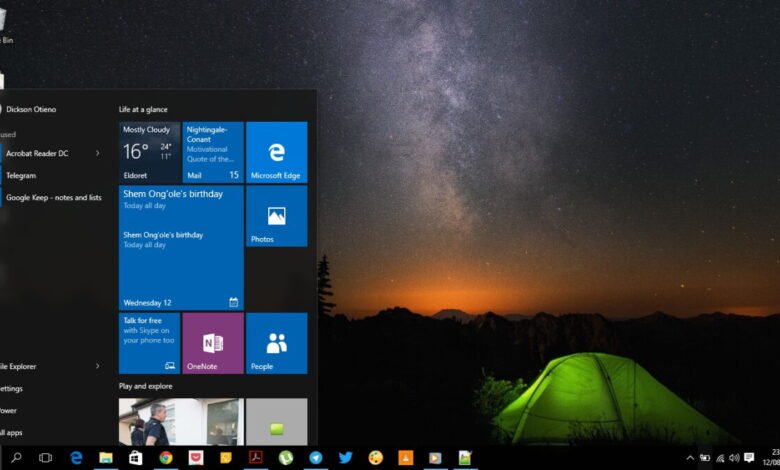 Windows 10 Start Menu