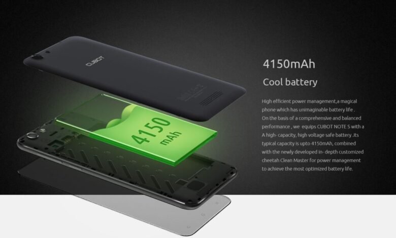 Cubot Note S battery
