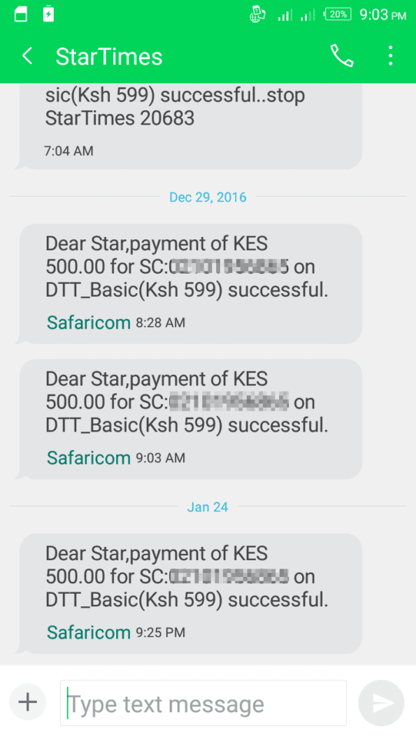 Startimes Payments