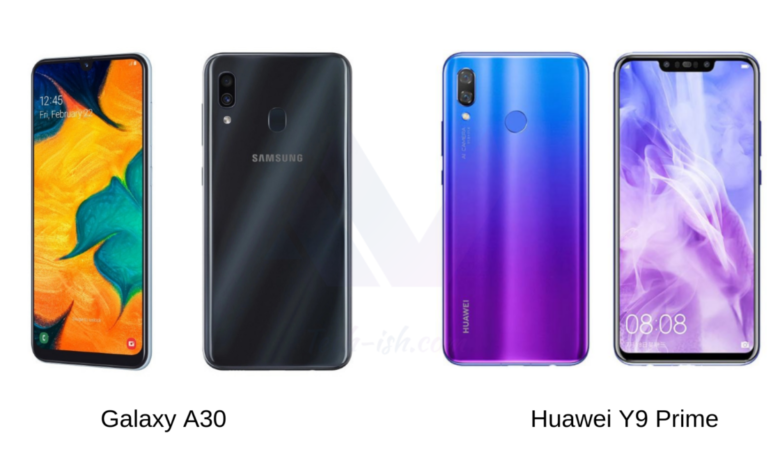 Galaxy A30 vs Huawei Y9 Prime 2019