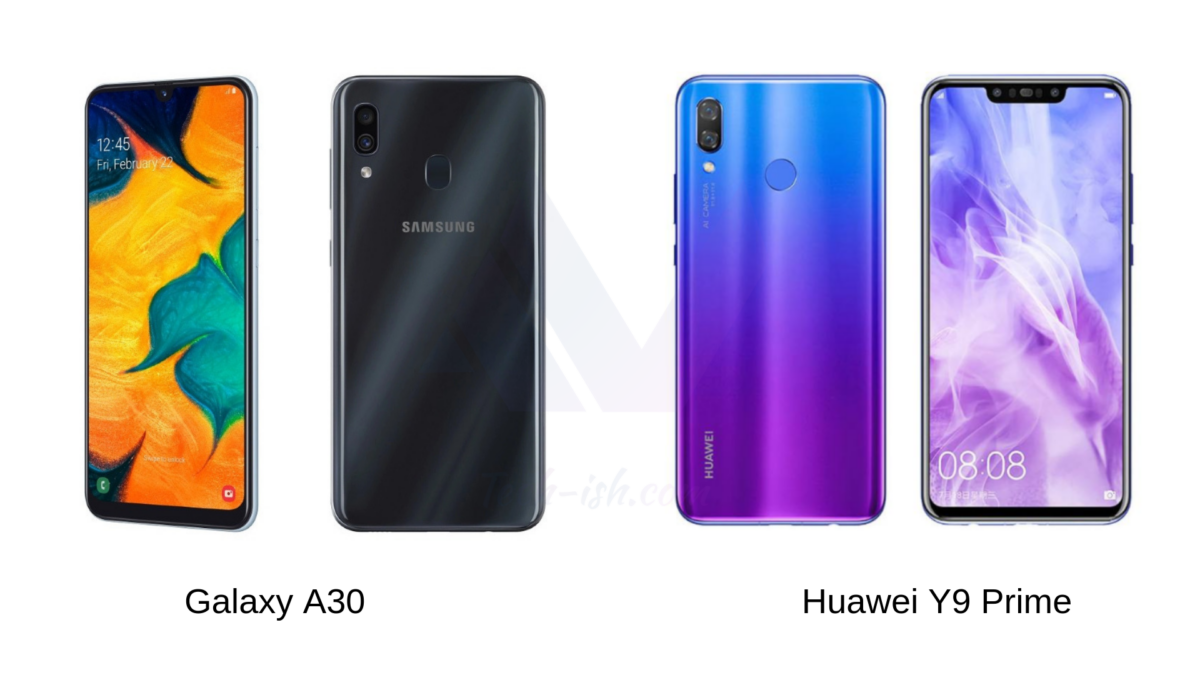 Galaxy A30 vs Huawei Y9 Prime 2019