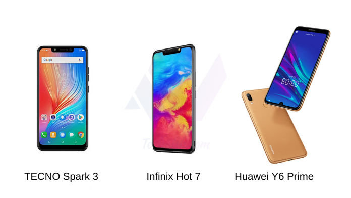 Infinix Hot 7 vs TECNO Spark 3 vs Huawei y6 Prime 2019