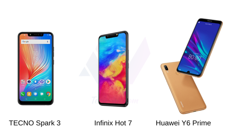 Infinix Hot 7 vs TECNO Spark 3 vs Huawei y6 Prime 2019