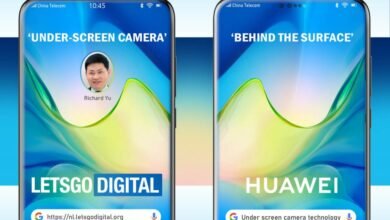 Huawei Under Display Camera Patent