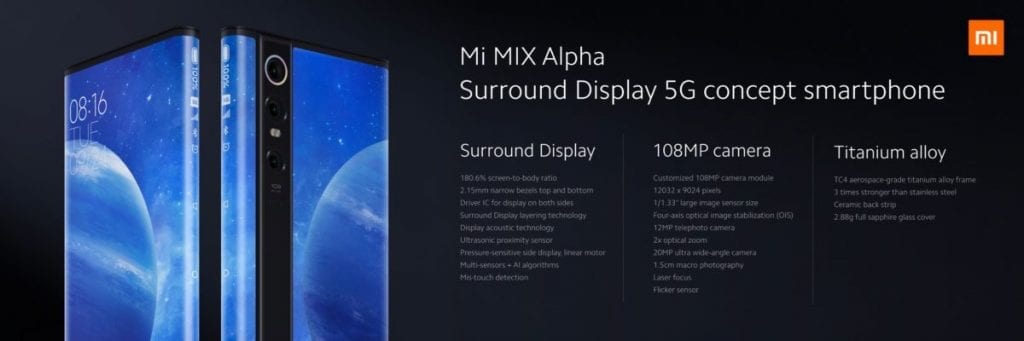 Xiaomi Mi Mix Alpha All Screen