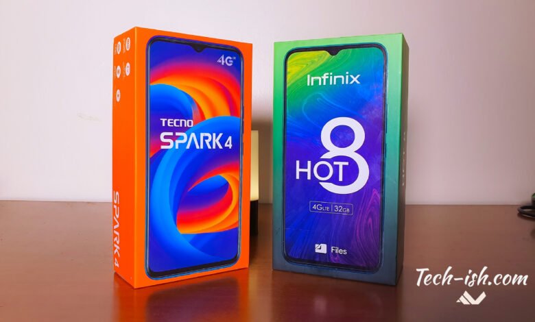 Infinix HOT 8 Comparison with TECNO Spark 4