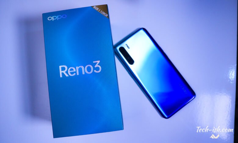 The OPPO Reno 3 is now available in Kenya for KES. 40,000 with 8GB RAM, 128GB storage, a Meditek P90 processor, 30W fast charging, a 44MP selfie camera, and quad rear camera setup featuring a 48MP main lens