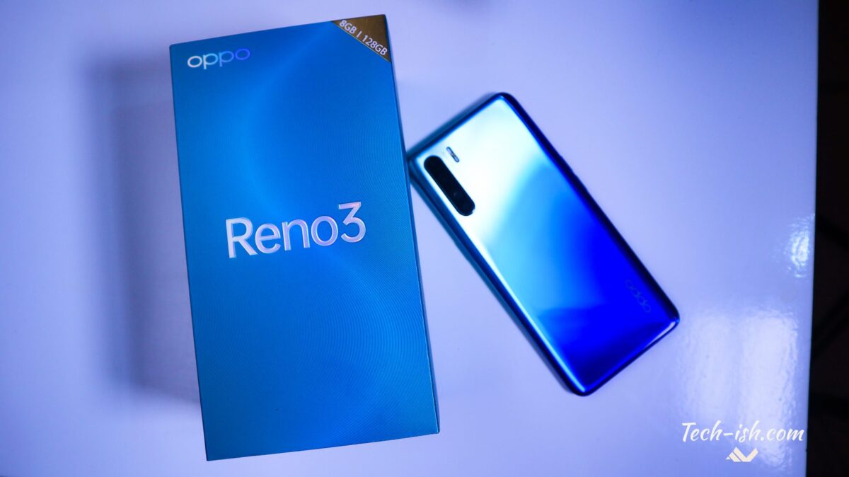 The OPPO Reno 3 is now available in Kenya for KES. 40,000 with 8GB RAM, 128GB storage, a Meditek P90 processor, 30W fast charging, a 44MP selfie camera, and quad rear camera setup featuring a 48MP main lens