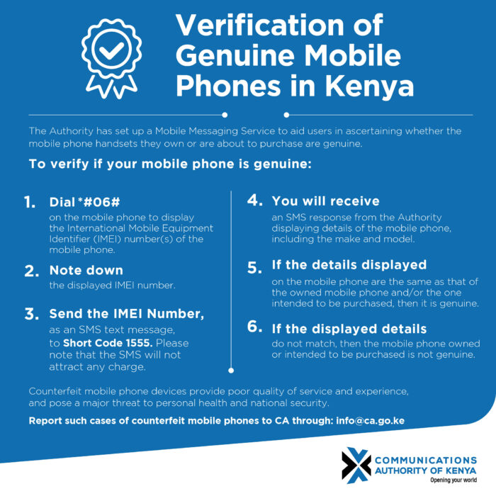 Fake Phones Kenya Verification