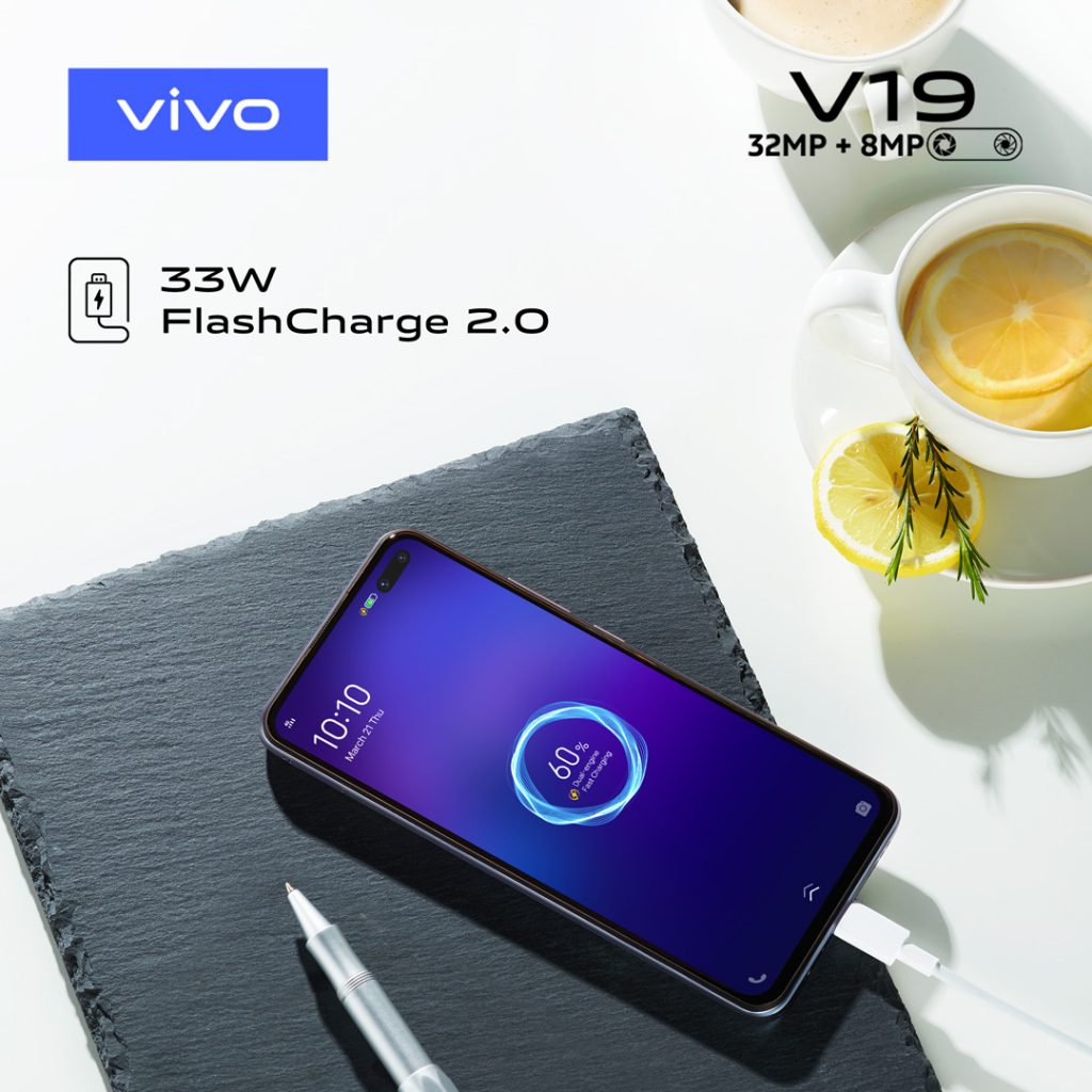 Vivo V19 with Dual Selfie Cameras, and Super-fast charging launching soon