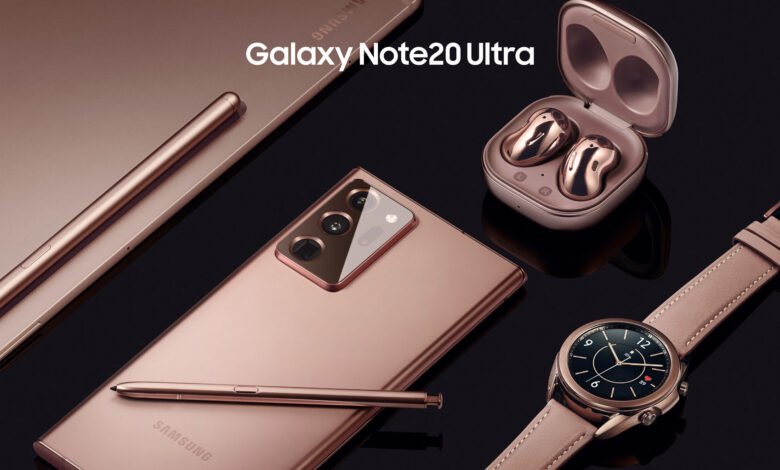 Samsung NOTE 20, Tab S7, Galaxy Watch 3, Galaxy Buds Live