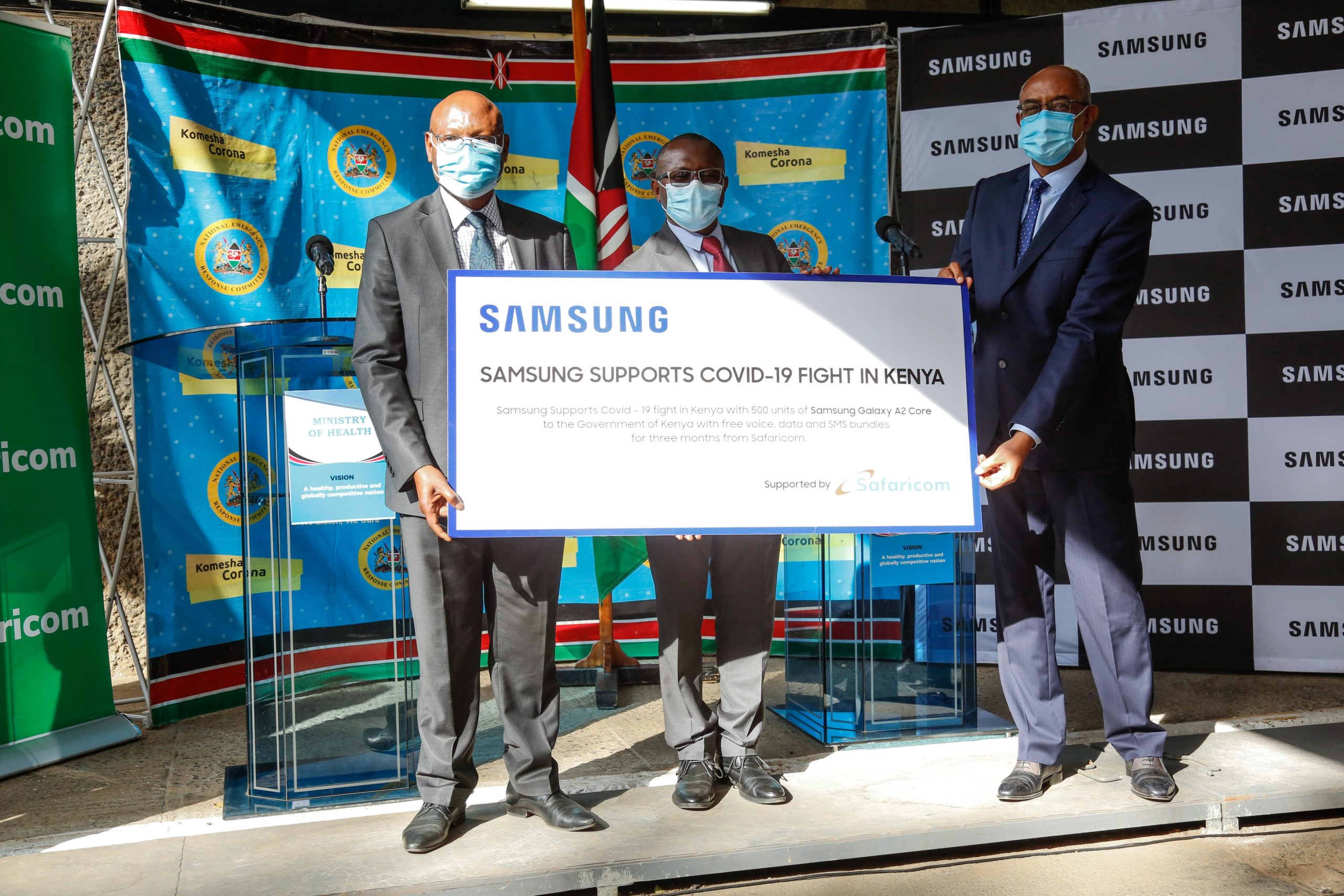 Samsung and Safaricom offer phones and monthly airtime to frontline health workers