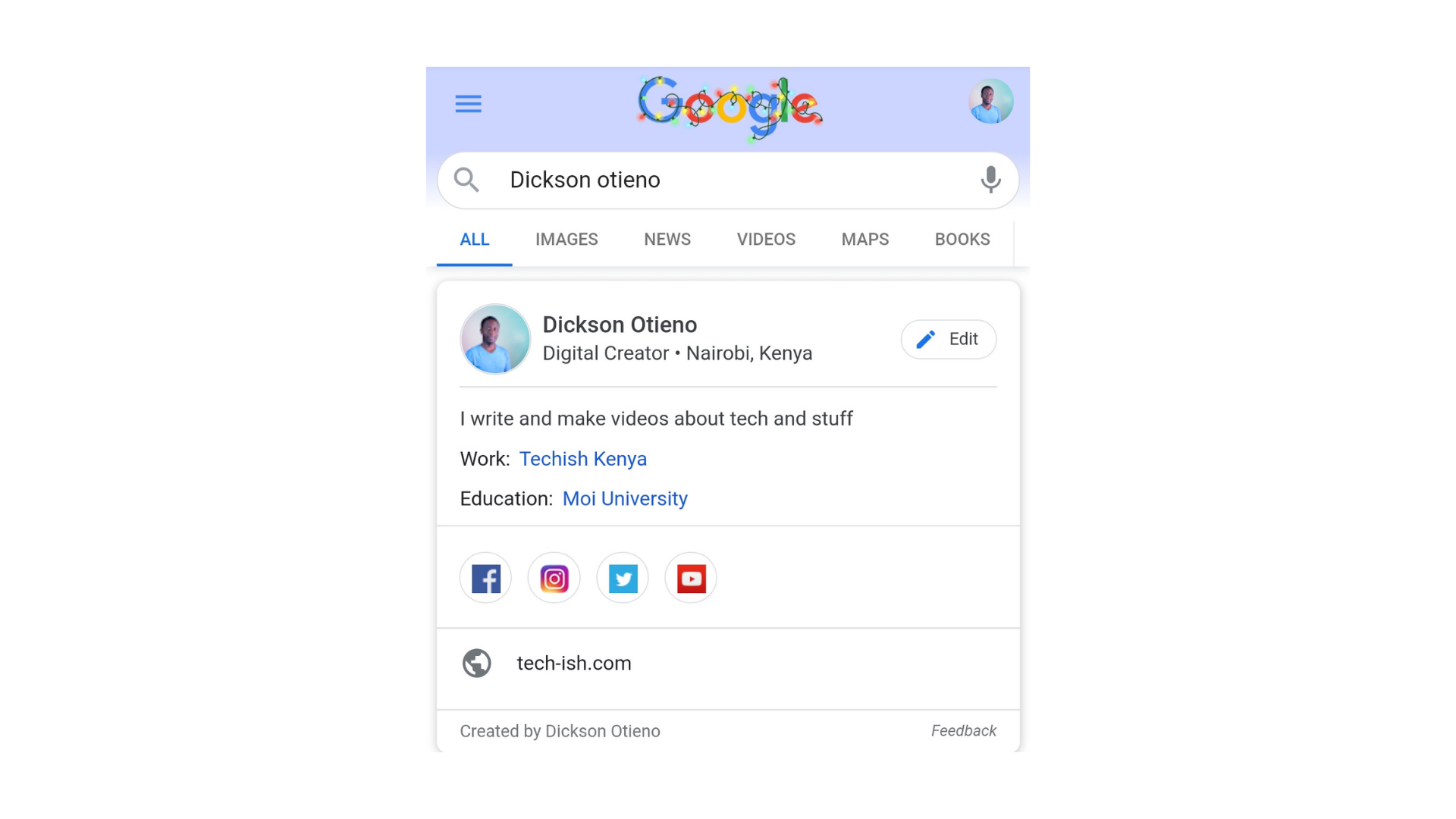 Add your Profile to Google with People Cards available in Africa