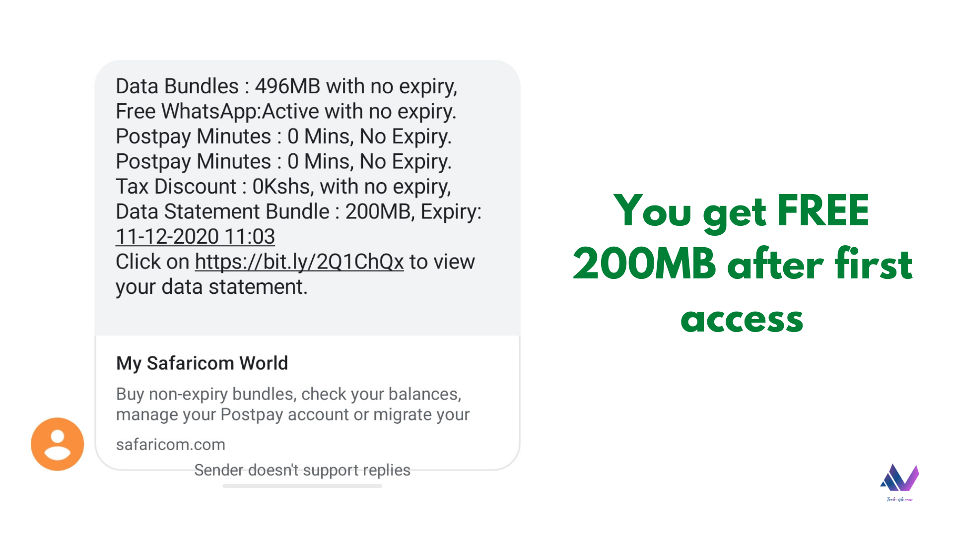 Free 200MB after accessing Safaricom Data Statement