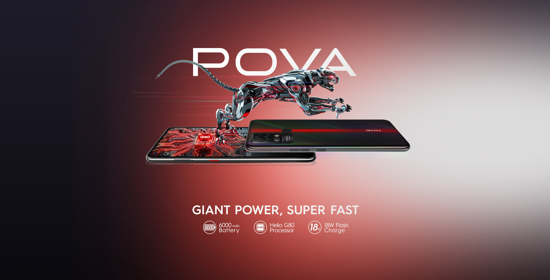TECNO Pova is official with 6000mAh battery plus the Helio G80