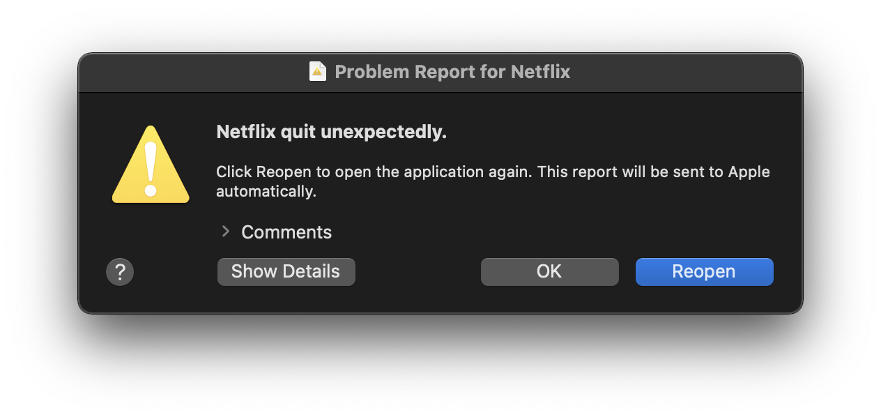 Netflix iOS app won't run on the M1 Mac