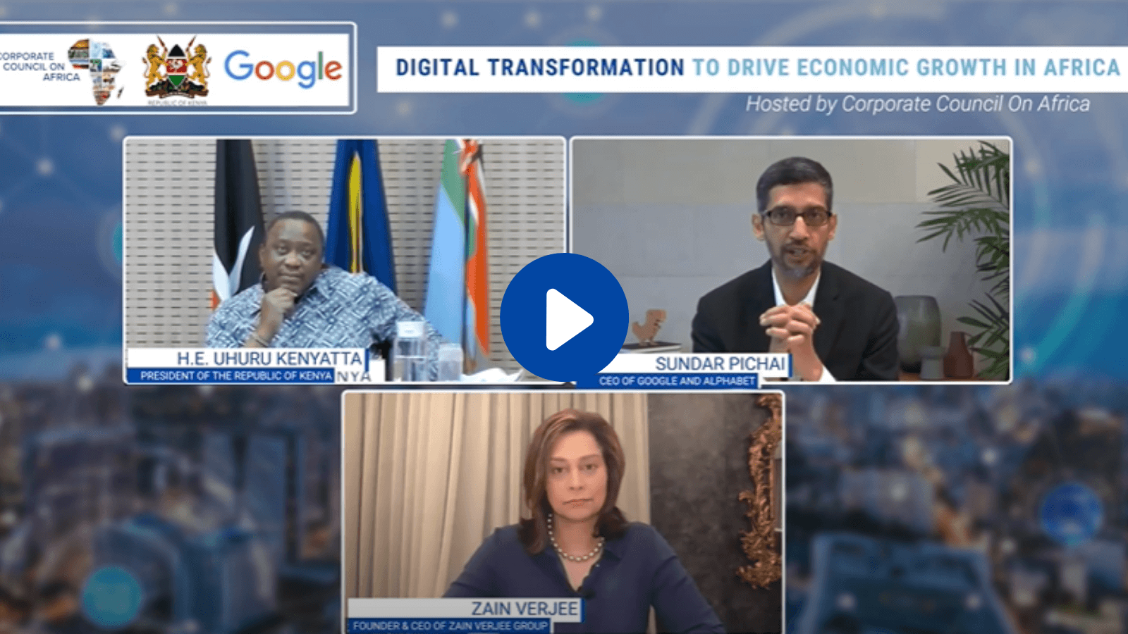 Google CEO commits $10 Million for Economic Recovery after Dialogue with Kenya's President