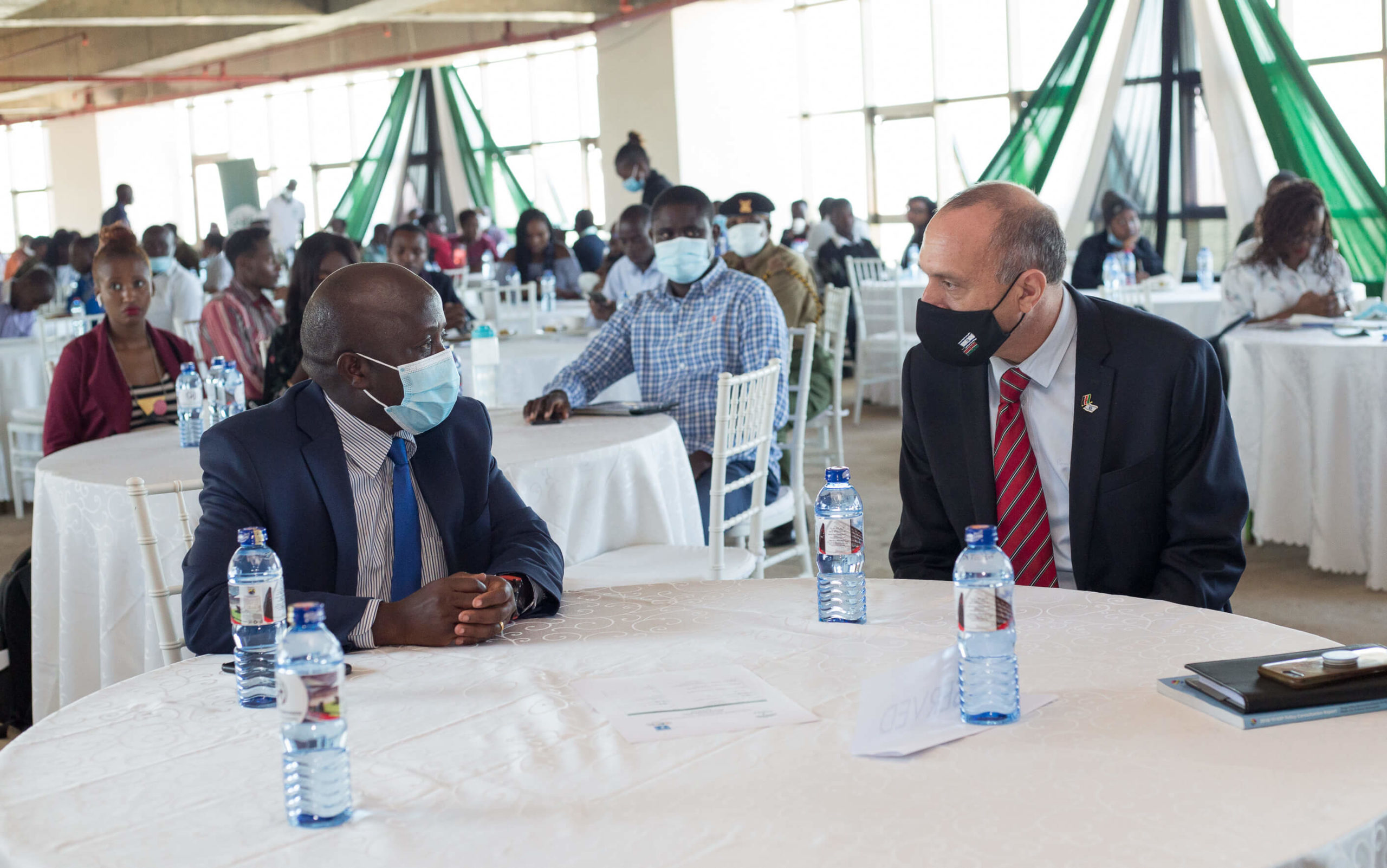 Israel Ambassador to Kenya, H.E Oded Joseph (right) and Konza Technopolis CEO, Eng. John Tanui (left)