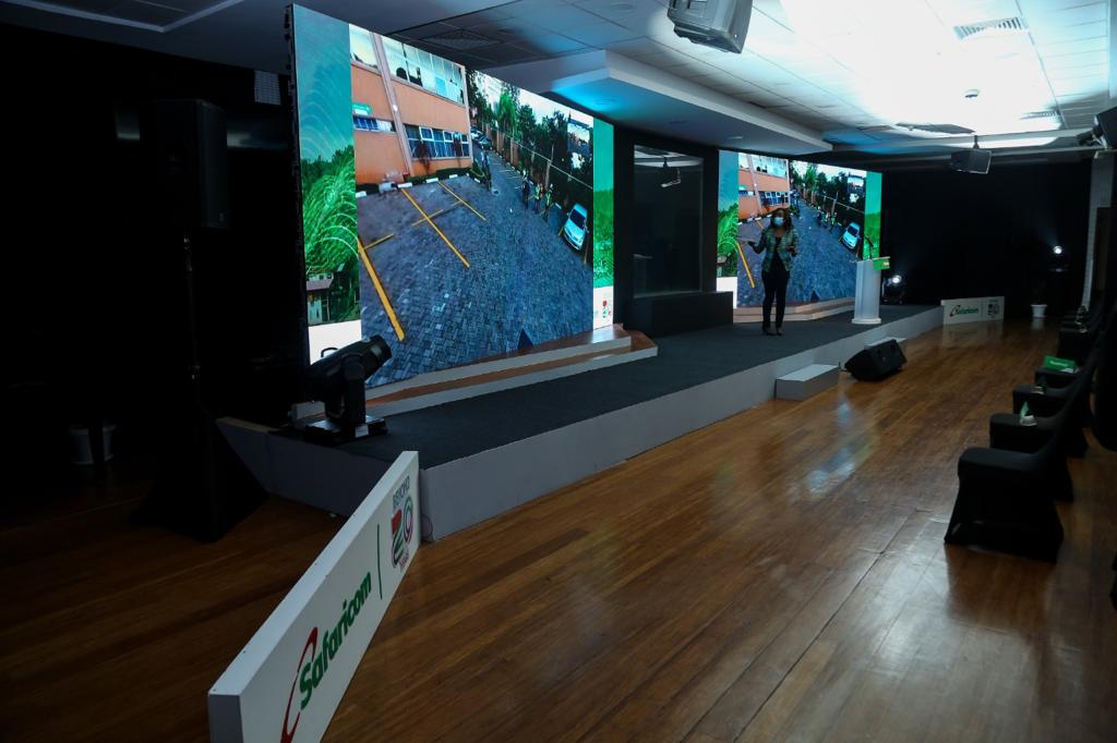 Showcasing Safaricom 5G capabilities with Drone footage at the launch