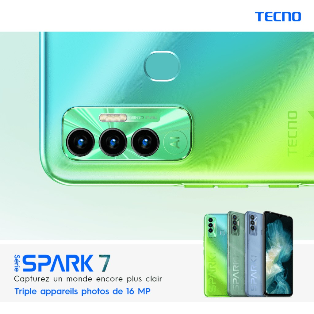 TECNO launches the TECNO Spark 7P for the Kenyan market with a 6.8 inch 90Hz display, 4GB RAM, 128GB storage, and a huge 5000mAh battery running Android 11