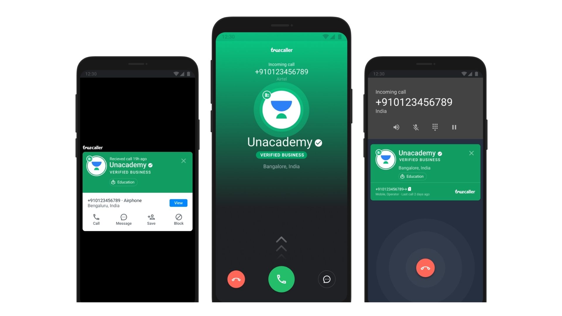 Truecaller Business Identity solution allows businesses to verify their identities using a GREEN VERIFIED BUSINESS BADGE with the accurate name of the business, the logo, and the photo of the organisation.