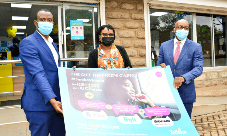 Telkom's 'Omoka Vinoma' brings together offers from Standard Chartered Bank, rides from Bolt, and premium subscription to Showmax in one deal when customers buy data bundles.