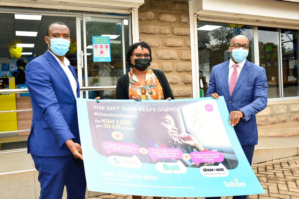 Telkom's 'Omoka Vinoma' brings together offers from Standard Chartered Bank, rides from Bolt, and premium subscription to Showmax in one deal when customers buy data bundles.