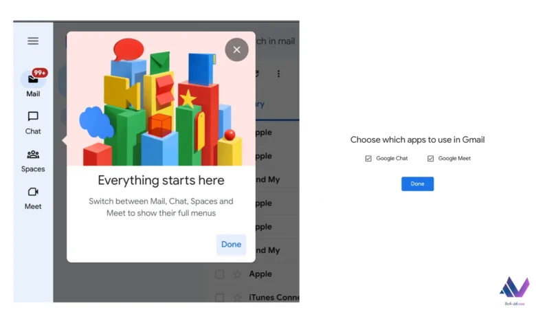 How to remove the new Gmail Tab with Chat, Spaces and Meet