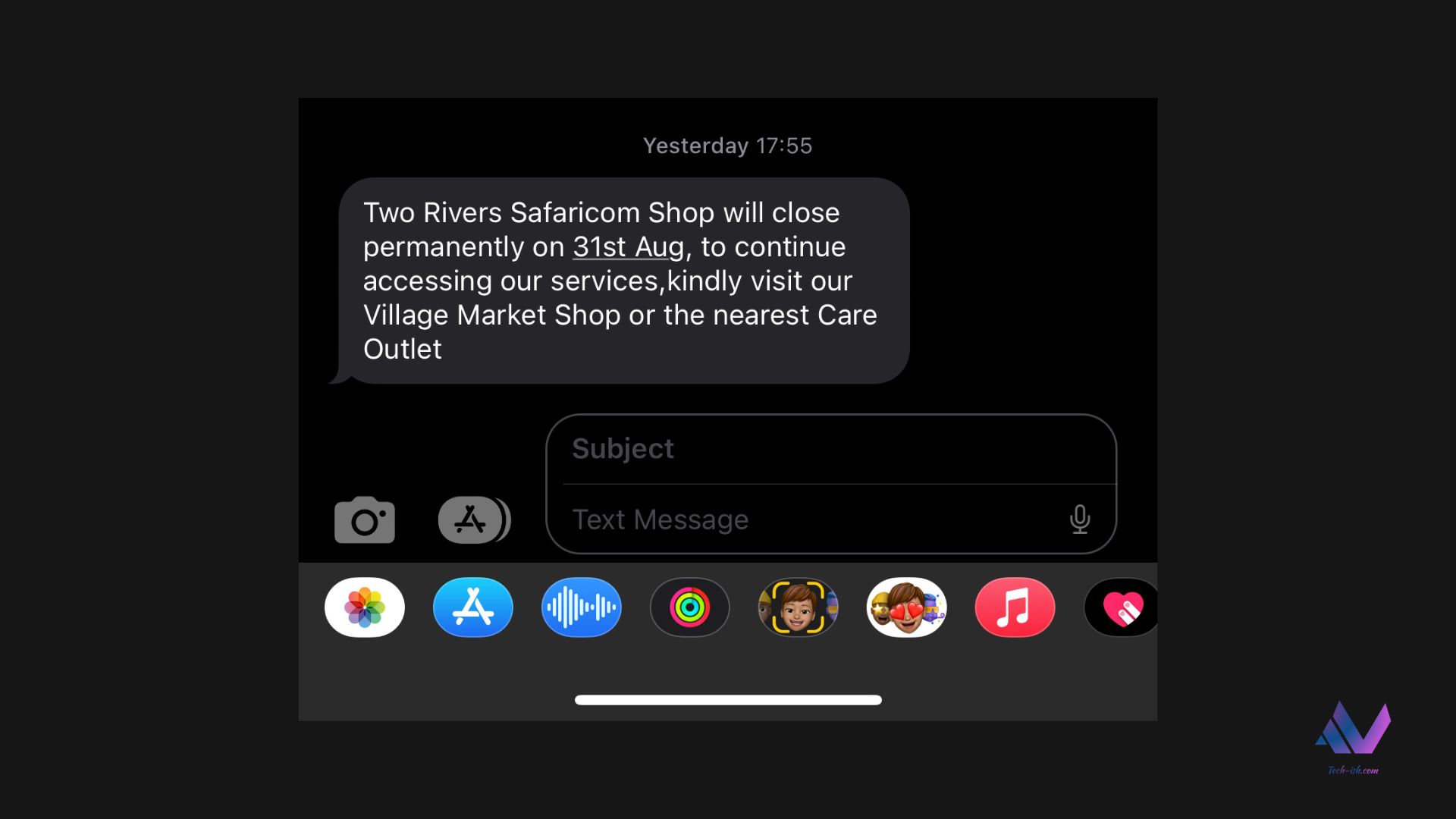 Safaricom permanently closing Two Rivers Outlet