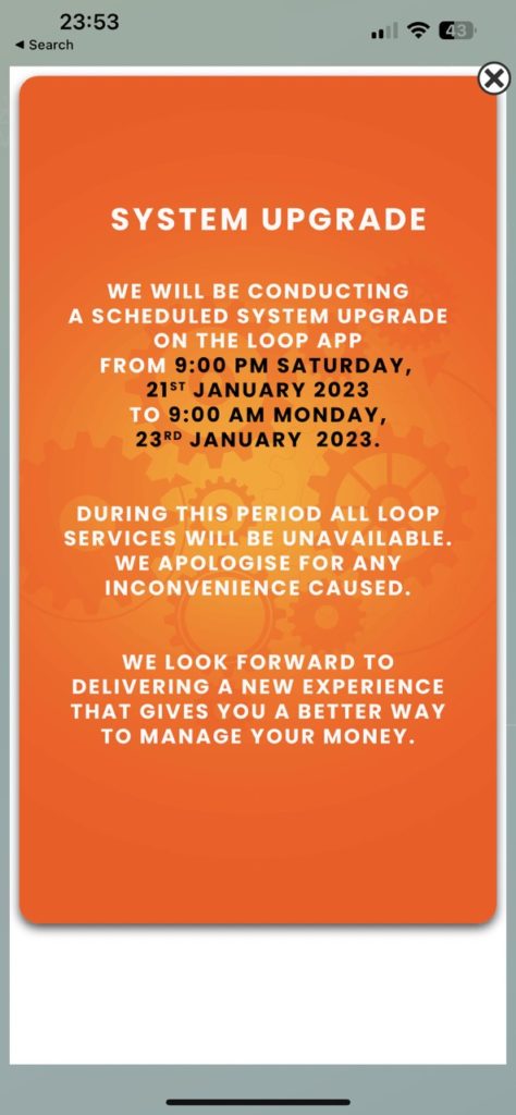Between Saturday 21st January 2023, and Monday, 23rd January, all NCBA Loop system will be offline as the bank promises a huge upgrade. 