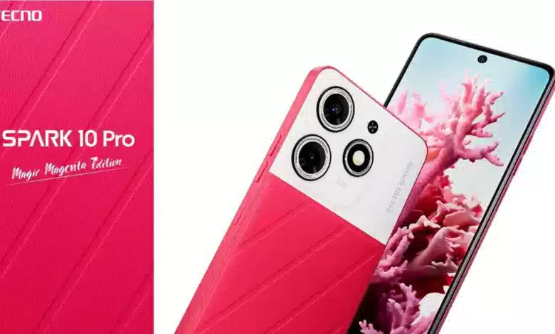 TECNO launches SPARK 10 Pro Magic Magenta Edition, a vibrant smartphone with color-changing eco-leather and impressive features.