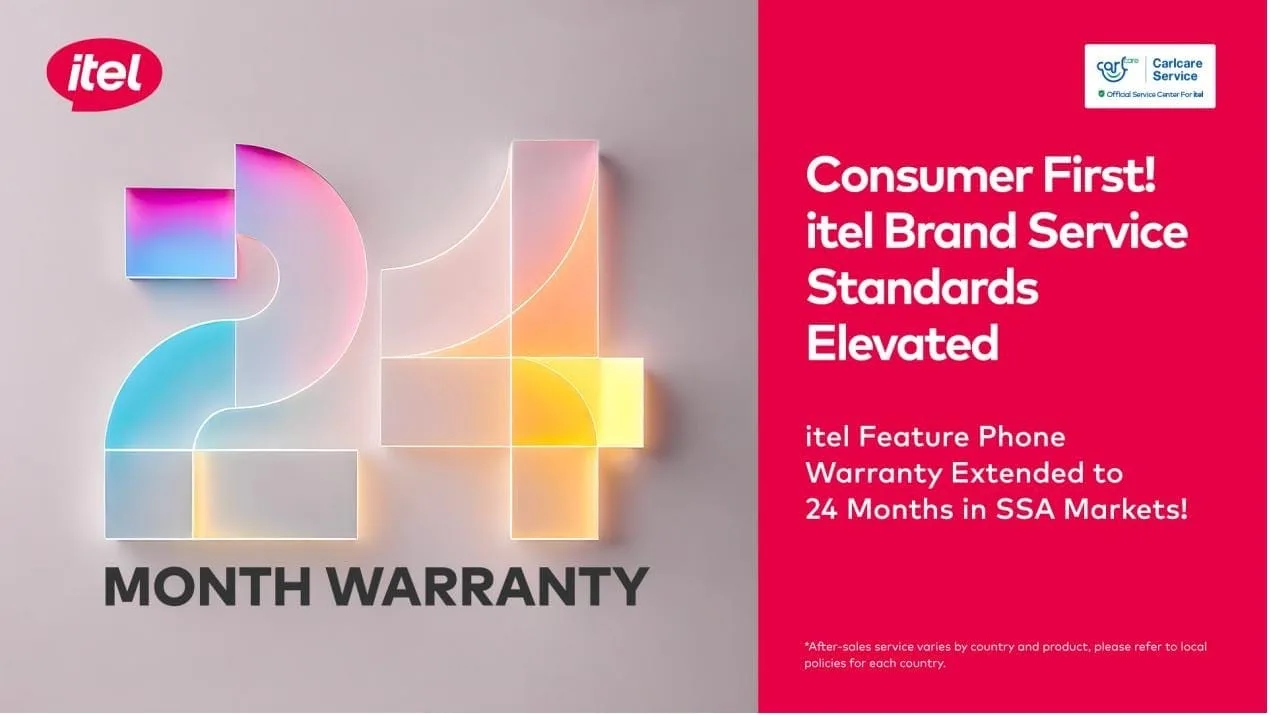 Itel extends feature phone warranty in Sub-Saharan Africa to 24 months, underscoring its commitment to customer satisfaction.