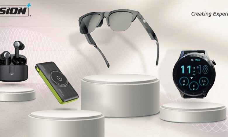 Vision Plus launches innovative smart tech products: Fit Pro smartwatch, Sunnies sunglasses, Neck Pods, and Wireless Power Bank, enhancing daily experiences.