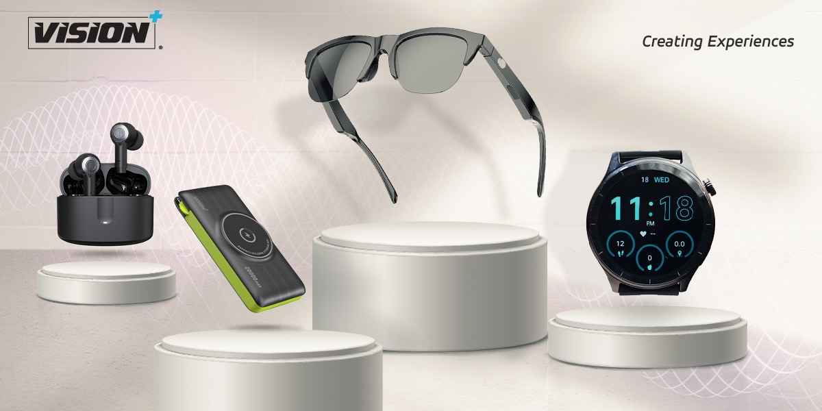 Vision Plus launches innovative smart tech products: Fit Pro smartwatch, Sunnies sunglasses, Neck Pods, and Wireless Power Bank, enhancing daily experiences.