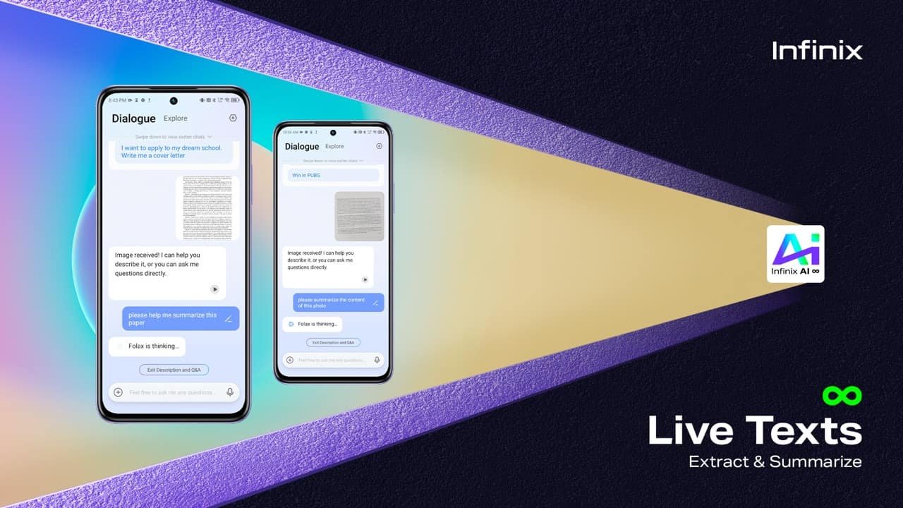 Infinix debuts AI∞, an advanced AI platform focused on enhancing creativity, productivity, and personalizing smartphone experiences for users.