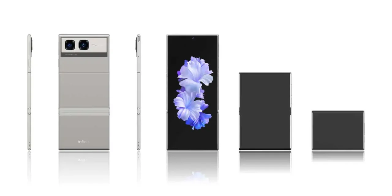 Infinix unveils Zero Series Mini Tri-Fold concept phone, showcasing triple-fold design transforming from smartphone to compact wearable device.
