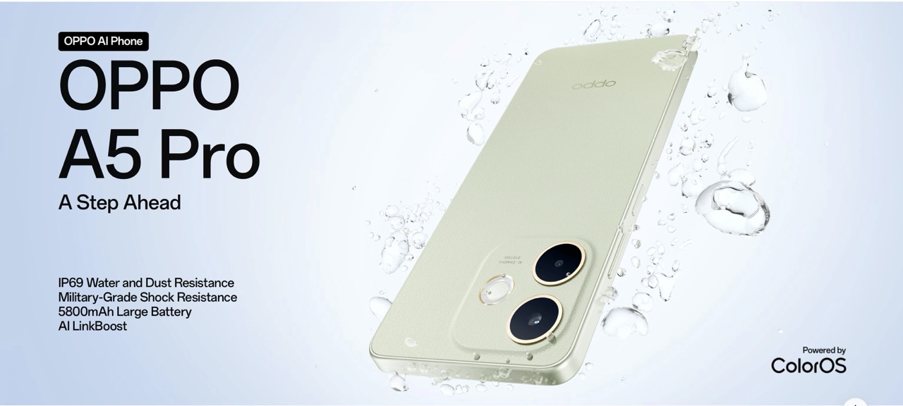 The OPPO A5 Pro offers durable design, strong performance, long battery life, and smart AI features at an affordable price.