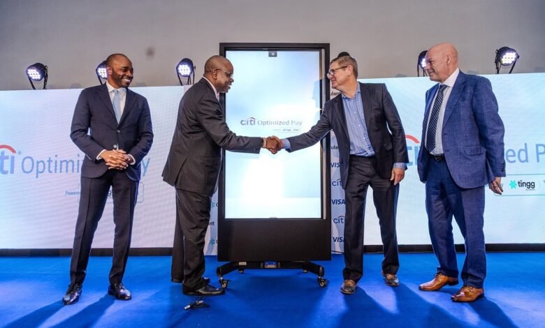 Visa, Cellulant and Citi Executives at the Launch of Citi Optimized Pay in Nairobi