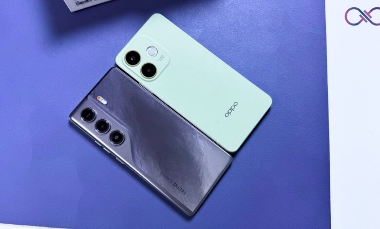 OPPO A5 Pro offers rugged durability and battery life, while TECNO Camon 40 excels in display, cameras, and charging speed.