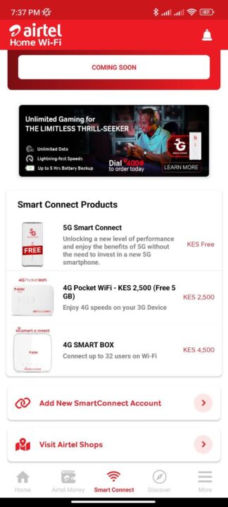 My Airtel app smart connect