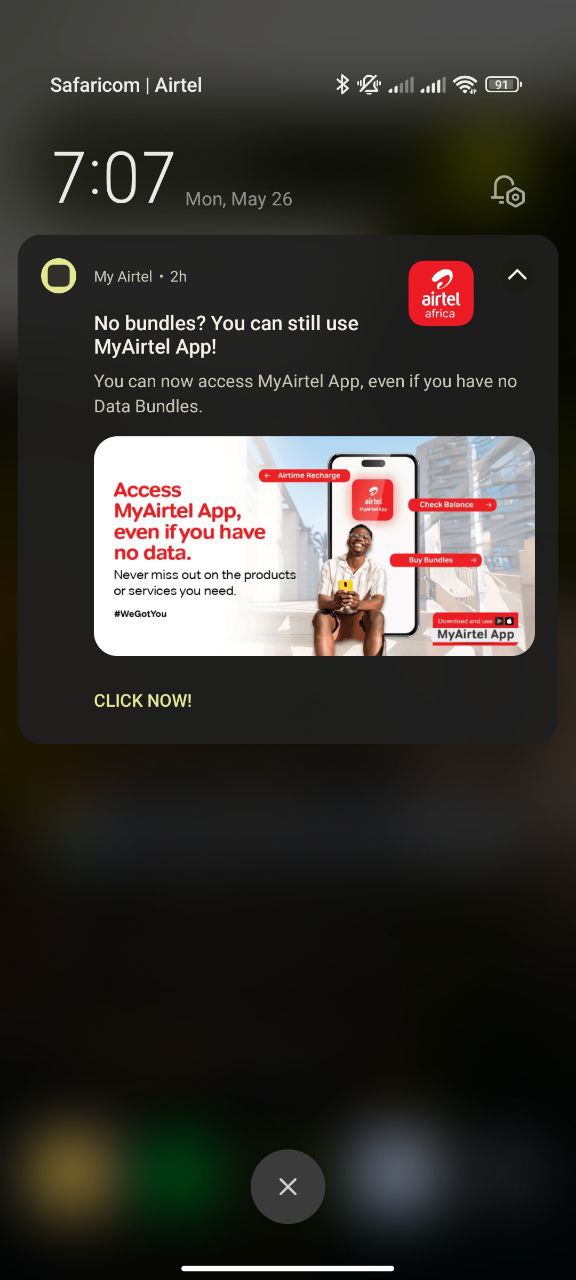 My Airtel app offline