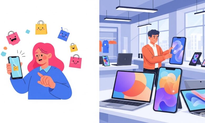 Online-vs-offline-shopping