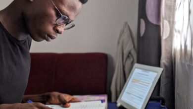 a man reading indoor