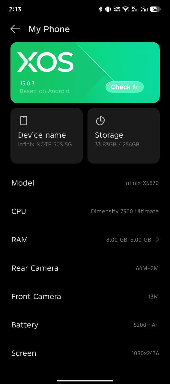 Infinix-Note-50S-5G-specs
