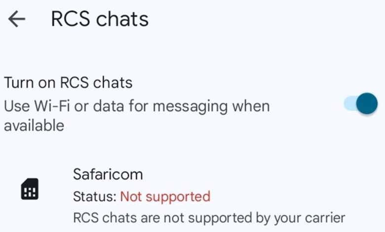 Google-Messages-RCS-chats-status-not-supported
