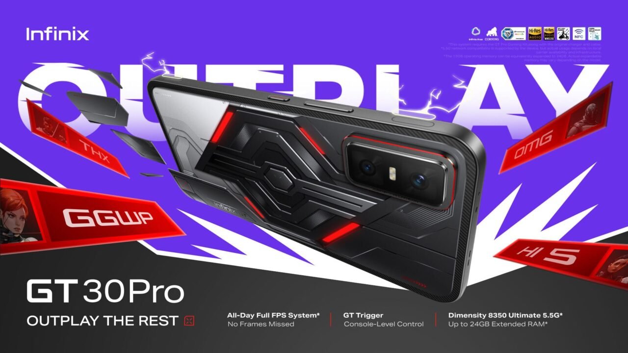 Built for PUBG MOBILE and MLBB at 120FPS, priced for the mid-range. Meet the Infinix GT 30 Pro.