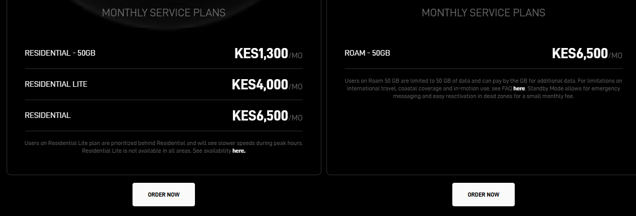 Starlink-plans-price-in-Kenya