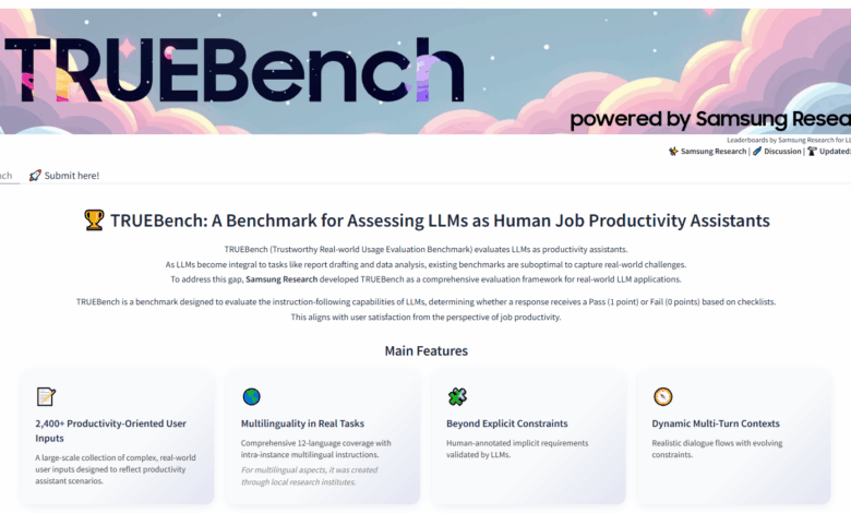 Samsung's TRUEBench is a new AI benchmark evaluating how large language models perform actual, multilingual workplace productivity tasks.