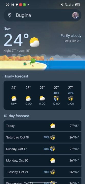 Google-weather-app